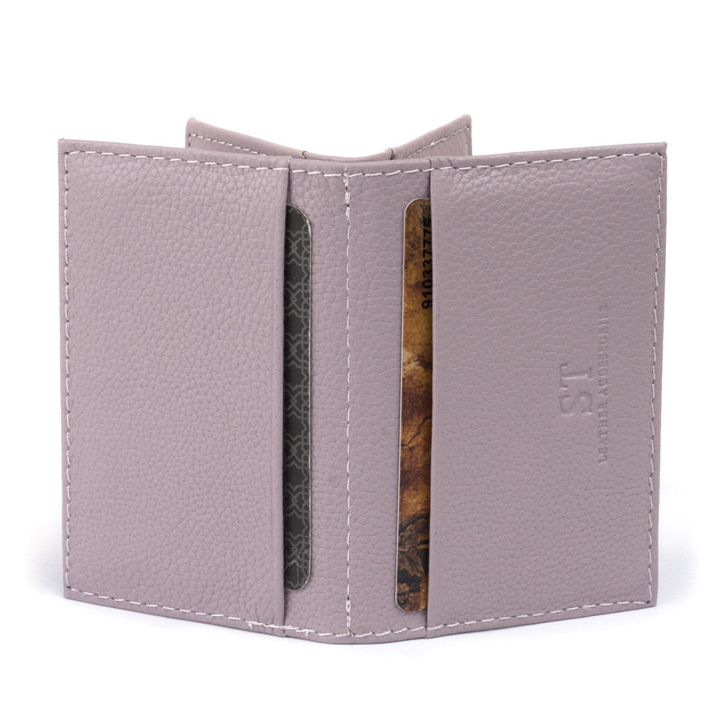 Визитница-книжка ST Leather 19216 Лиловая Киев - изображение 8