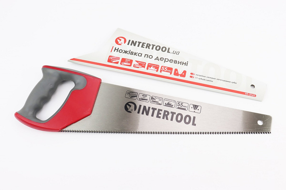 Ножівка по дереву 400мм, 11TPI, загартований зуб, 3D заточування HT-3161 Київ - фото 1