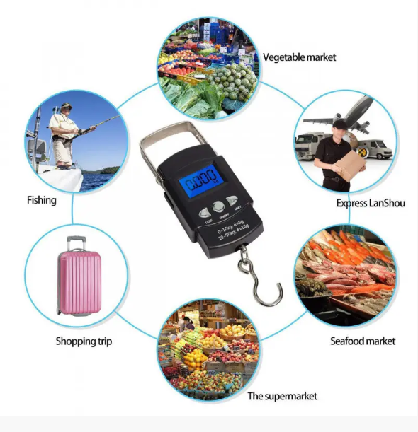 Електронні ваги Кантерні WH A08 MX-501/WH-A08 на батарейках до 50 кг для зважування Одеса - фото 2