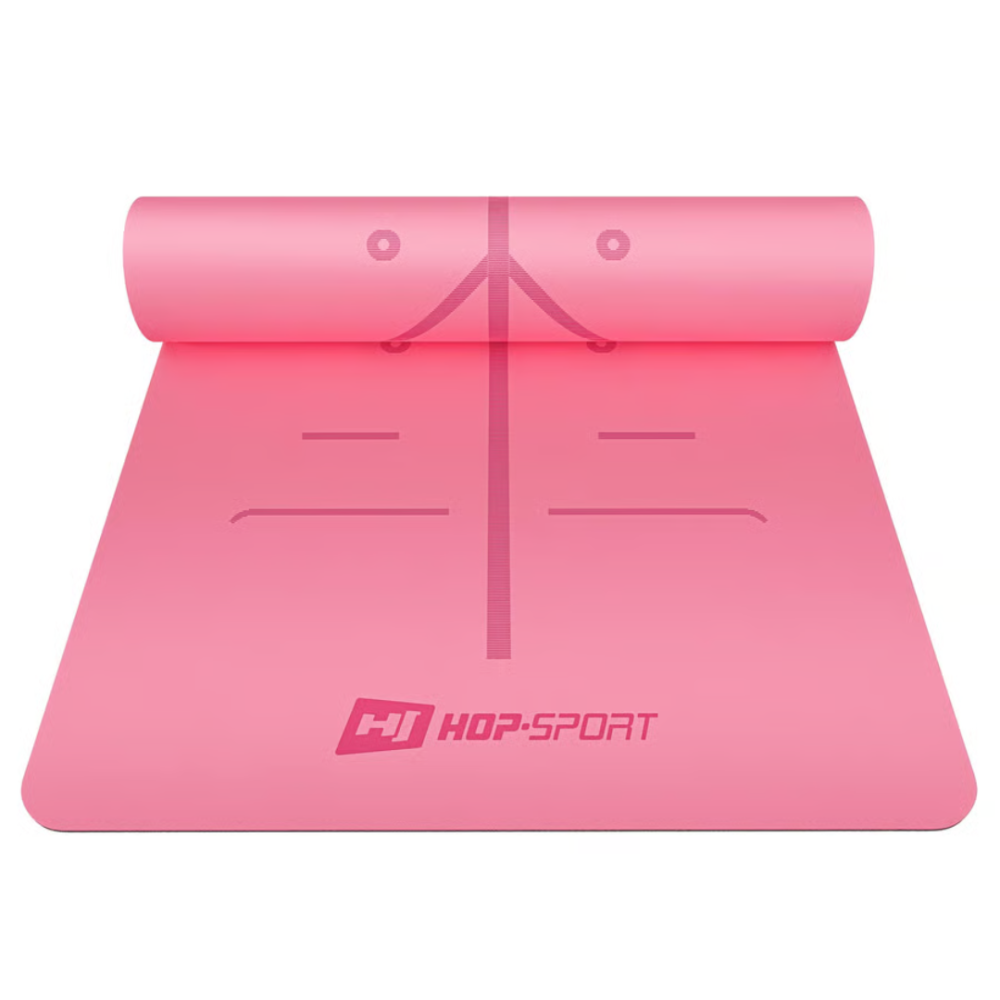 Йога-мат Hop-Sport PU 0,5см 183 x 68см HS-P005GM рожевий Київ - фото 5
