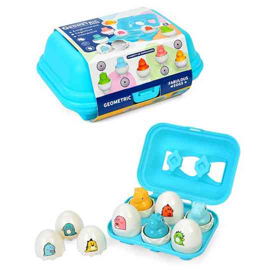 Сортер-головоломка Монтессори Яйца со смайлами DF35, 6 шт в лотке Винница