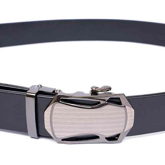 Ремінь чоловічий з пряжкою автомат Vintage 20355 Чорний Київ