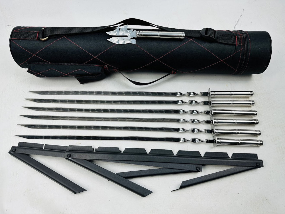 Набір шампурів у тубусі Класик HAPPY DAYS подарунковий набір у чохлі чоловікові Тернопіль - фото 5