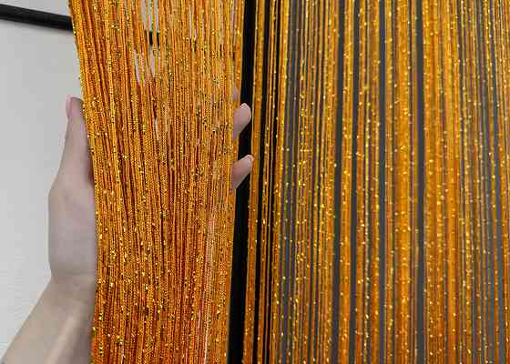 Штори-нитки "Кісея" з люрексом Помаранчевий 300х300см 1 шт (61-087) Київ