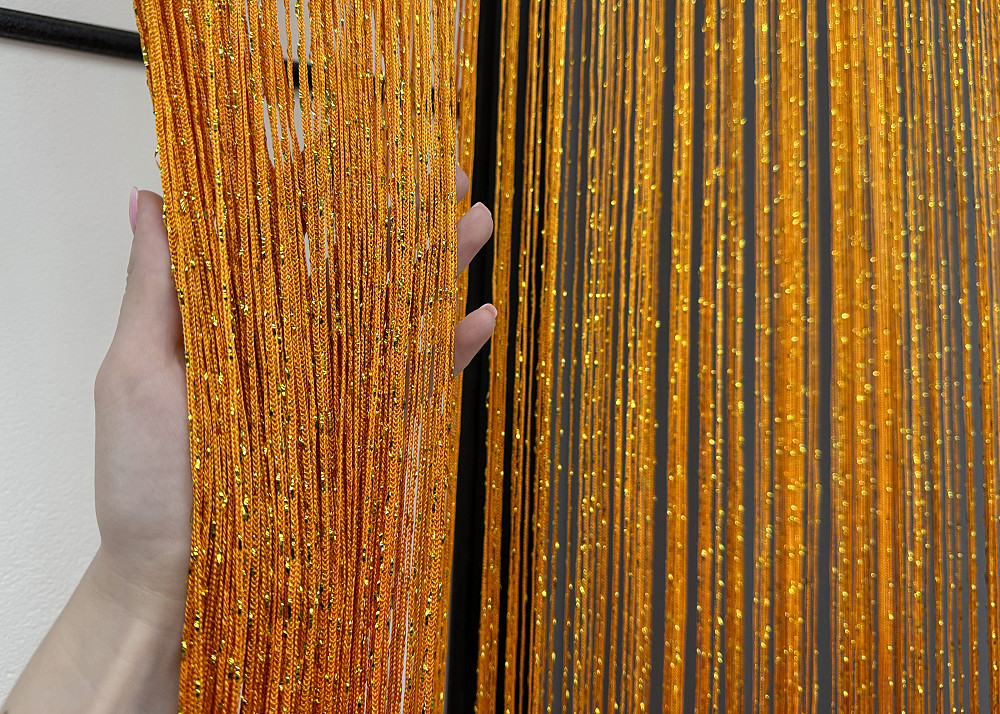 Штори-нитки "Кісея" з люрексом Помаранчевий 300х300см 1 шт (61-087) Київ - фото 6