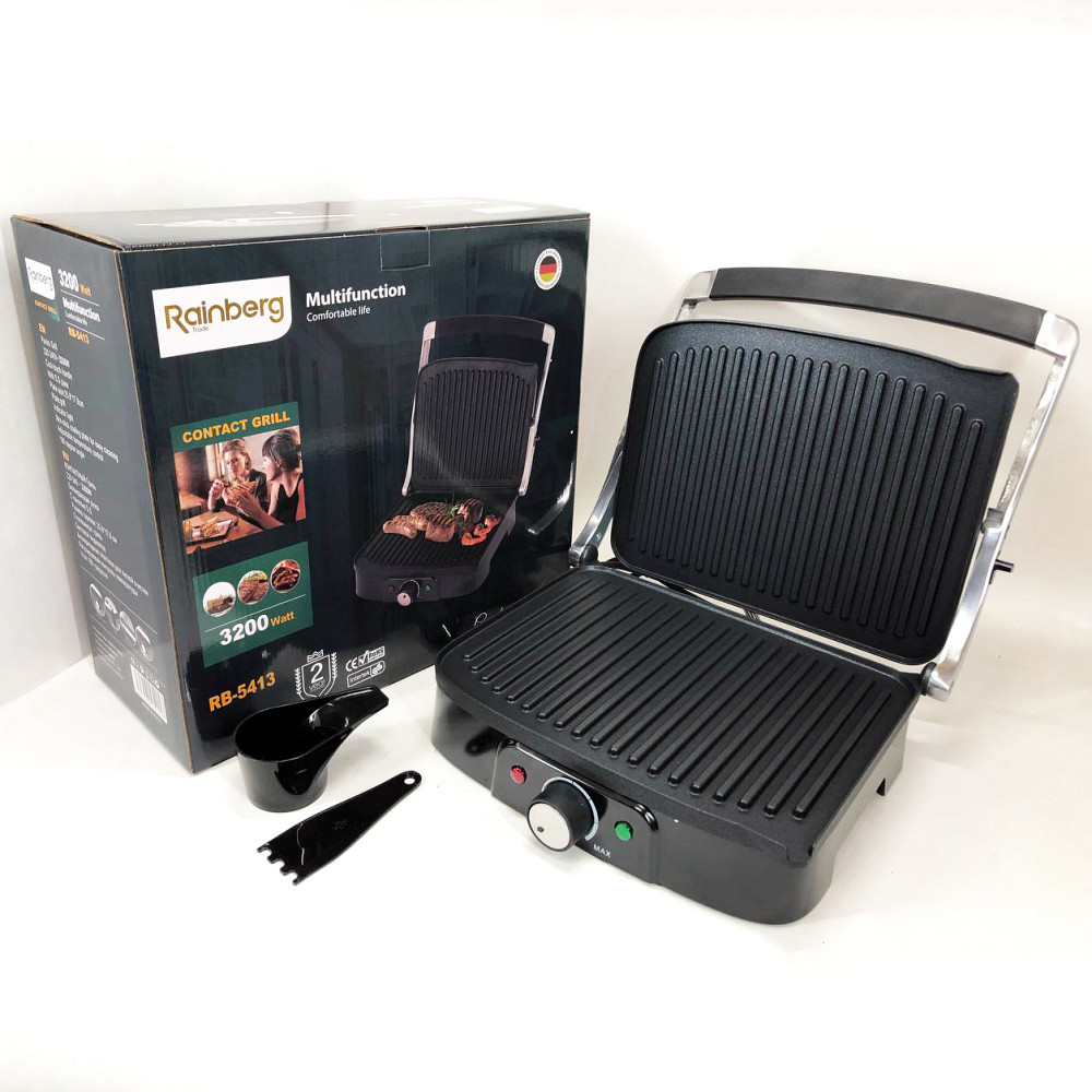 Електричний гриль для квартири Rainberg, Універсальний гриль для домашніх страв, Домашня бутербродниця VM-81 Львів - фото 11