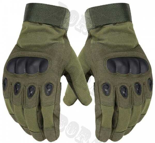 Перчатки тактические мужски олива с прорезиновыми вставками XL Одесса - изображение 2