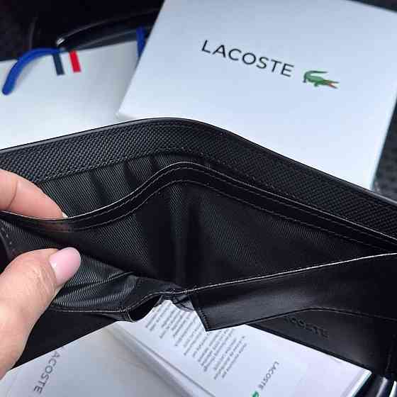 Чоловічий брендовий гаманець Lacoste 1712 в фірмовому упакуванні Київ