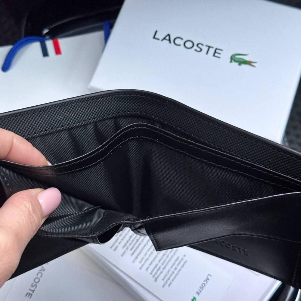 Чоловічий брендовий гаманець Lacoste 1712 в фірмовому упакуванні Київ - фото 3