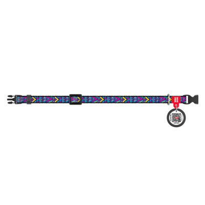 Нашийник для тварин WAUDOG Nylon з QR паспортом "Інді" пластиковий фастекс M (4677) Вінниця - фото 2