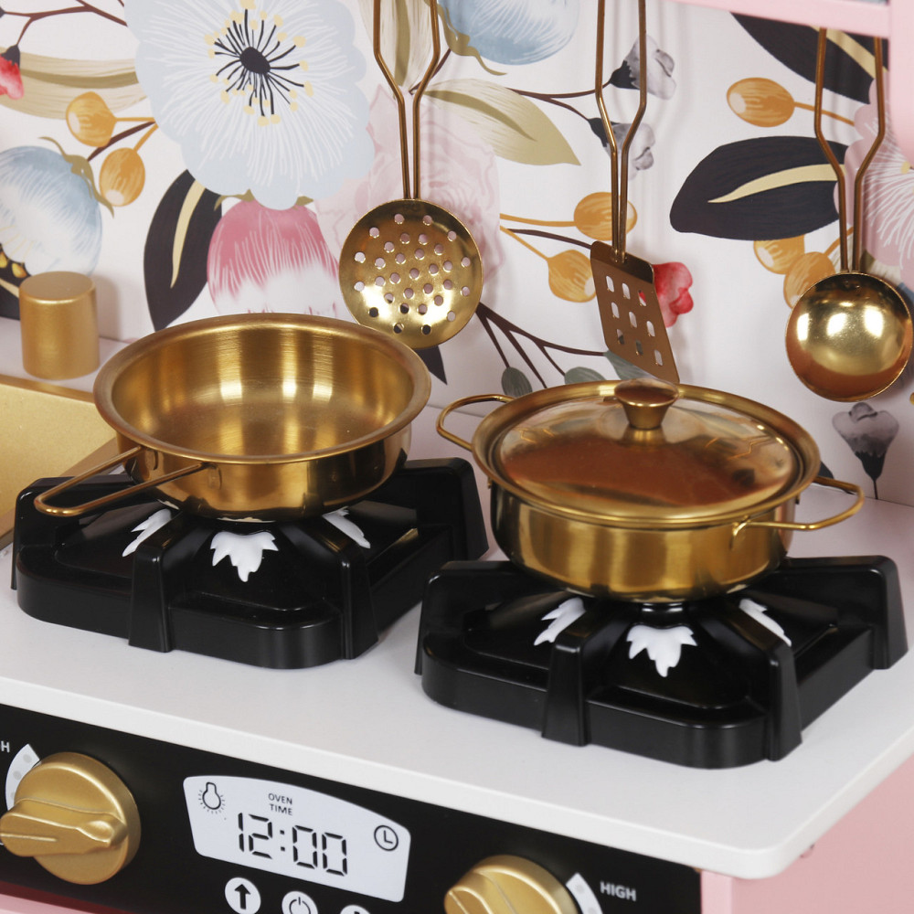 Дитяча дерев'яна ігрова кухня AVKO Ріміні Pink, звукові та світлові ефекти (40011946) для дітей Київ - фото 3