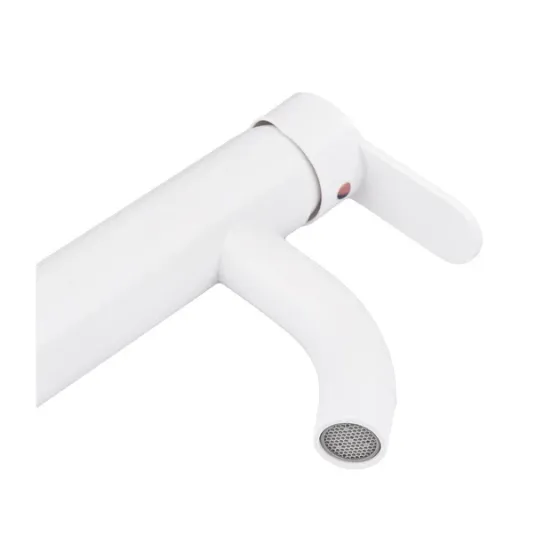 Змішувач для умивальника Plamix Raul-001-B White термопластик (без шлангів) (PM0652) Чернівці