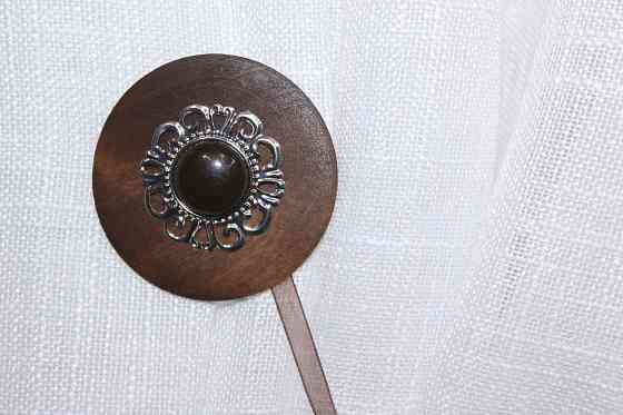 Магніти для штор і гардин (172м) Карпати набір 2 шт Коричневий з сріблястим (81-083) Київ