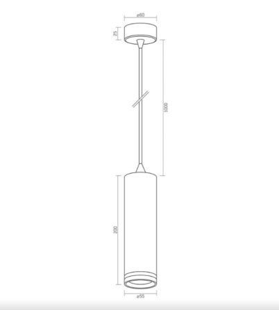 LED Світильник підвісний під лампу GU10 чорний VL-SPF05D-B Videx Житомир