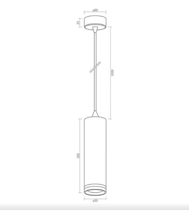 LED Світильник підвісний під лампу GU10 чорний VL-SPF05D-B Videx Житомир - фото 3