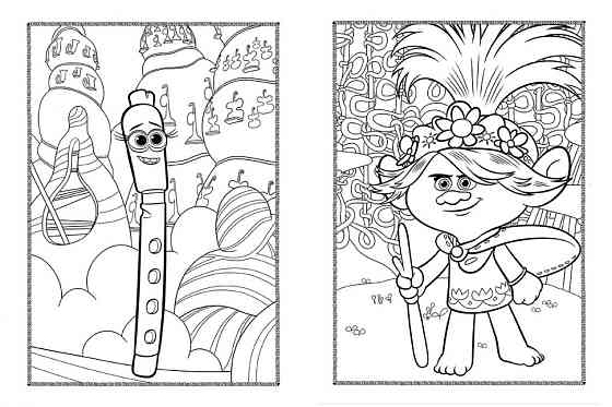 Книжка-раскраска с наклейками. Риф. Тролли 2 1271012 на укр. языке Винница