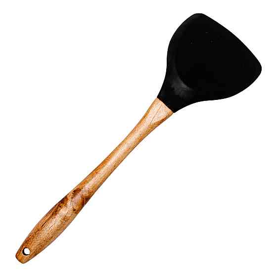 Силіконова лопатка для сковороди з дерев'яною ручкою Київ