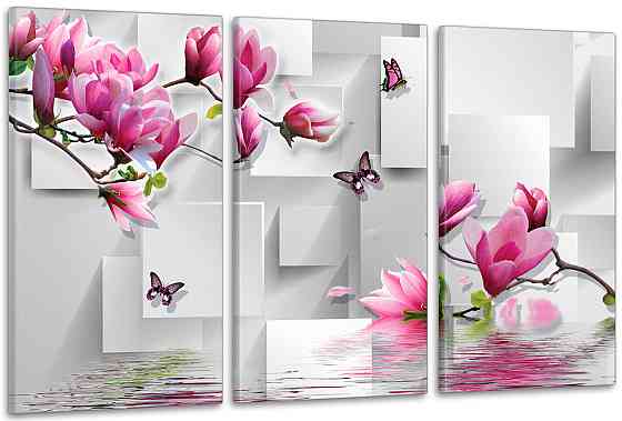 Модульная картина в гостиную / спальню   Магнолія    ART-036_3A 100х150 см Киев