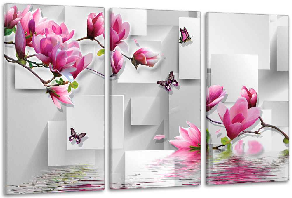 Модульная картина в гостиную / спальню   Магнолія    ART-036_3A 100х150 см Киев - изображение 1