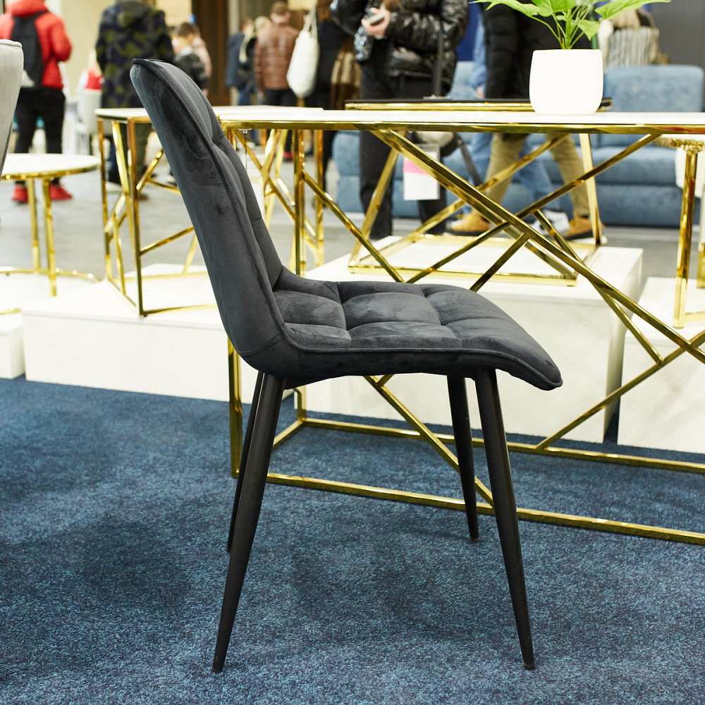 Стілець CHIC VELVET чорний каркас/чорний BL.19 Дніпро - фото 8