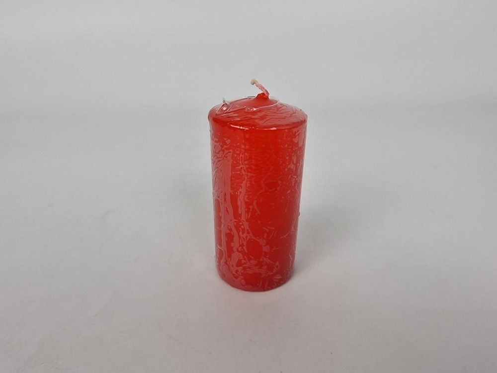 Цветная Цилиндр парафиновая свеча (50/100) КРАСНАЯ крашеная  внутри белая (1 шт) Харьков - изображение 1