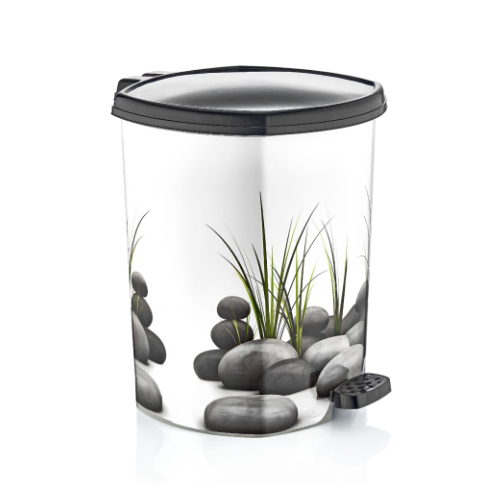 Відро для сміття 11л з малюнком Каміння Decor ELIF Житомир - фото 1