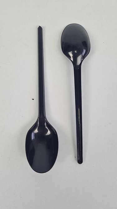 Ложка столова одноразова пластикова 2,2 гр Чорна (100 шт.) (100 шт.) Харків - фото 2