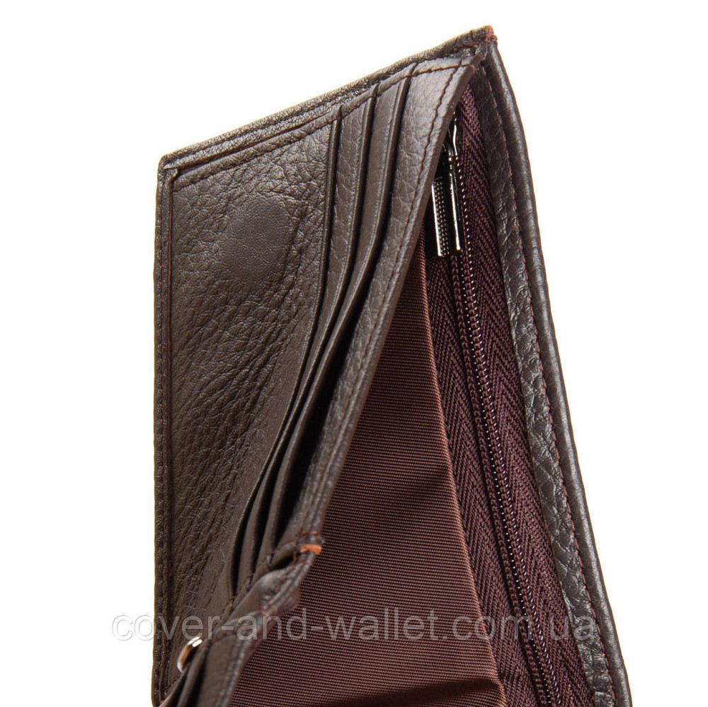 Компактный мужской кошелек с зажимом без монетницы коричневого цвета Bretton Киев - изображение 6