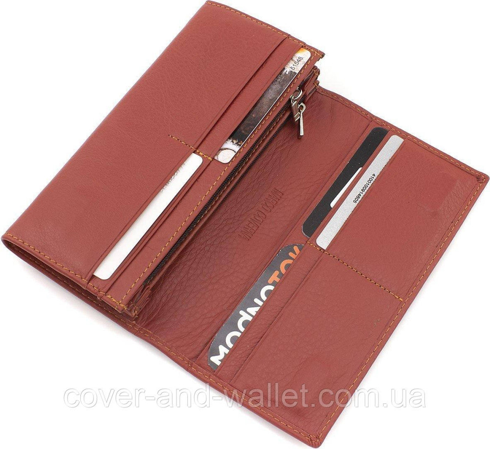 Классический женский кошелёк на магнитной застежке зеленого цвета Marco Coverna Коричневый Киев - изображение 6