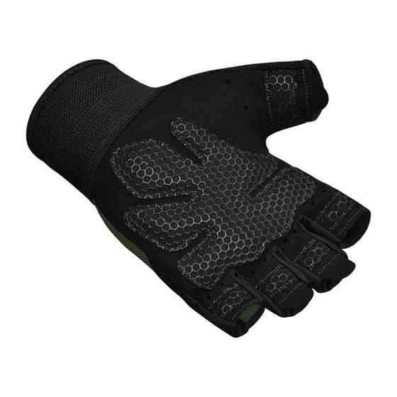 Рукавички для фітнесу RDX W1 Half Black Plus M Каменское