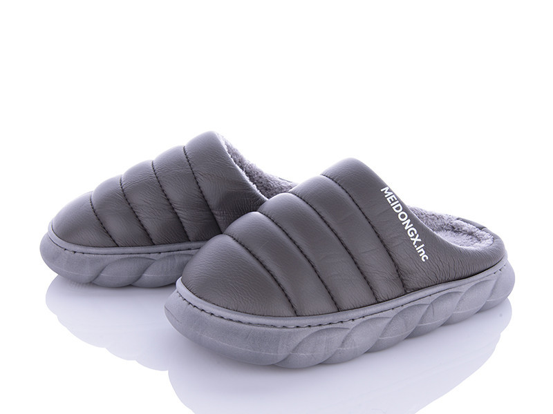 Тапочки закрытый носок теплые домашние Серый 38/39 Одесса - изображение 1