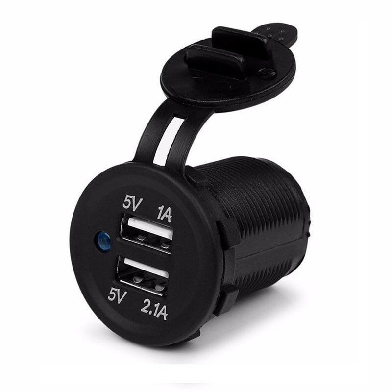 Гніздо USB подвійне 5V 2,1А з індикатором і кришкою Полтава - фото 1