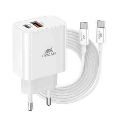 Зарядное устройство RivaCase 2хUSB-А + Type-C PD 20W+QC3.0 кабель Type-C white (PS4102 WD4 (White)) Винница
