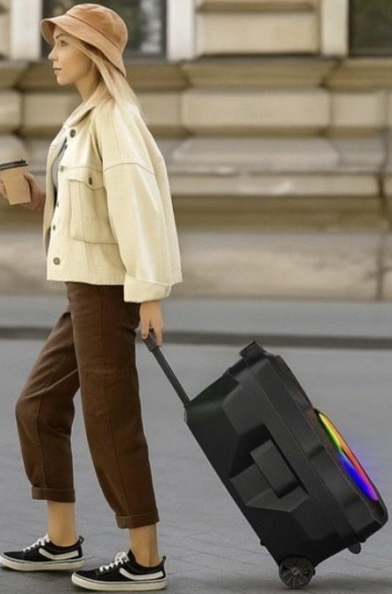 Колонка портативная fm радіо колонка блютуз Bluetooth 2 мікрофона. Харків - фото 3