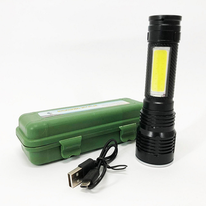 Перезаряжаемый ручной фонарь Police BL-T630S-XPE+COB, Тактический фонарь на аккумуляторе с юсб BH-55 Львов - изображение 5