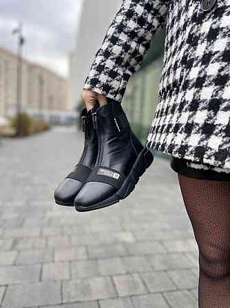 Черевики жіночі VLADEKS чорні натуральна шкіра 37р.-24см. висота 13см. (3908) Коломыя