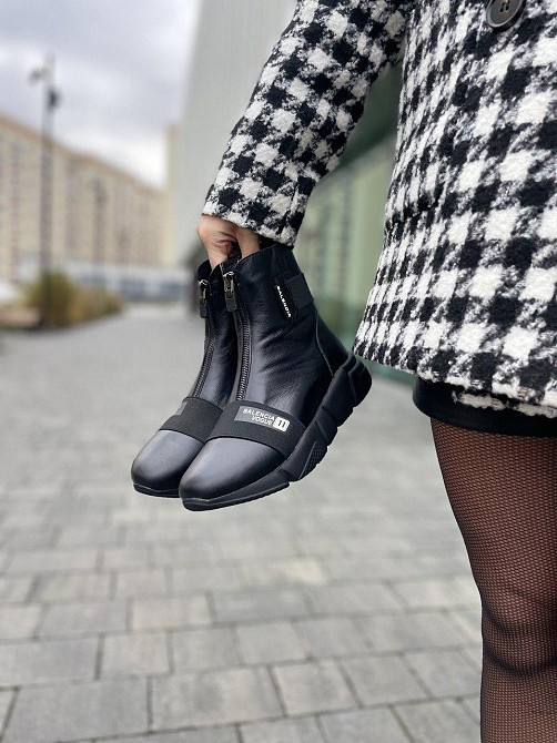 Черевики жіночі VLADEKS чорні натуральна шкіра 37р.-24см. висота 13см. (3908) Коломыя - изображение 2