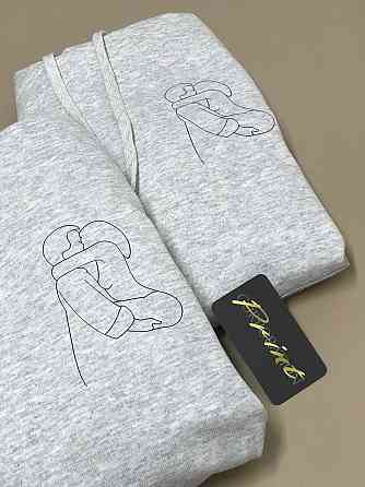 Парные теплые толстовки для влюбленных с АРТ КАРТИНКОЙ Черновцы