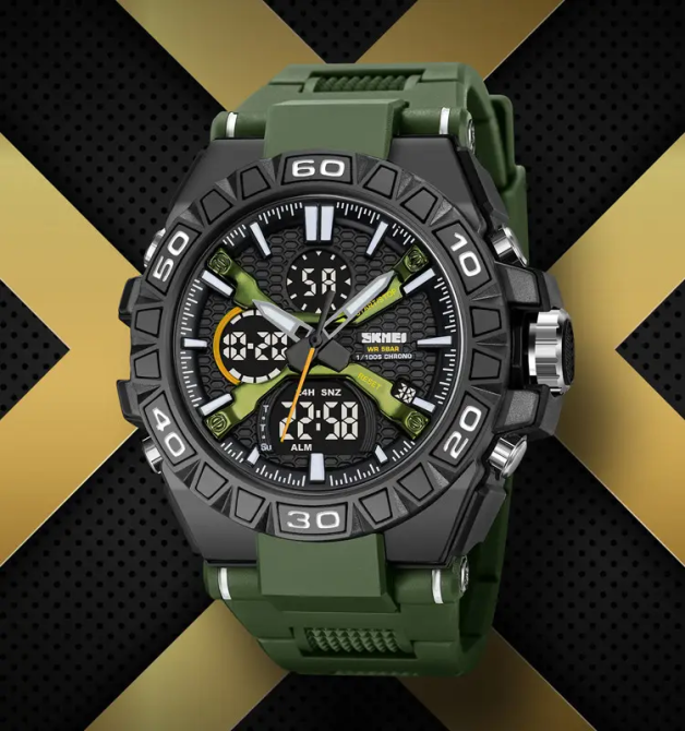 Годинник чоловічий наручний спортивний Skmei 2220 (Зелений) Київ - фото 4