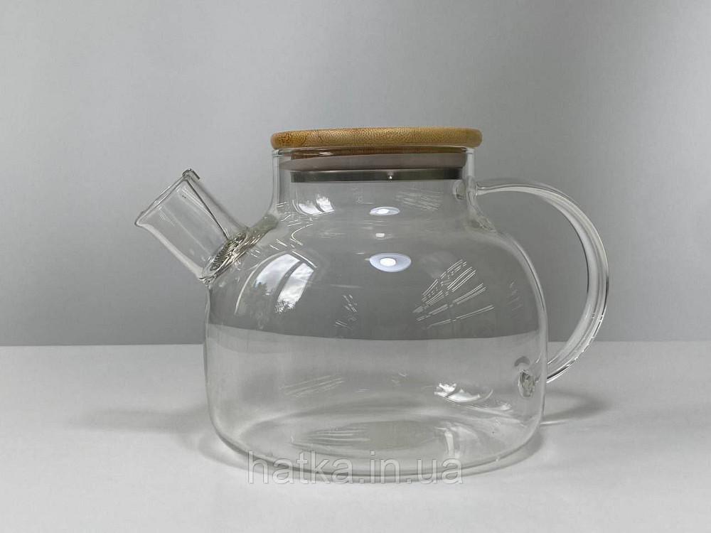 Чайник заварювальний Olens "Вестерос" 600 мл скляний із бамбуковою кришкою для дому та ресторану Київ - фото 3