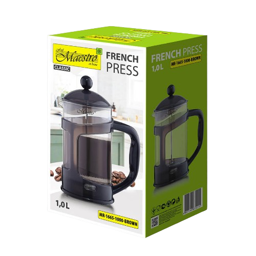 Френч-прес для кави/чаю 1000мл коричневий MR-1665-1000 Maestro Житомир