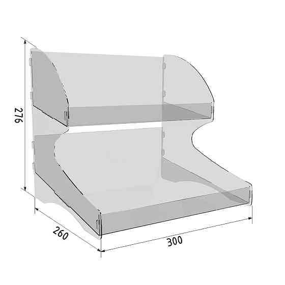 Подставка витрина EKOSTAR под батончики настольная 300х260х276 Киев