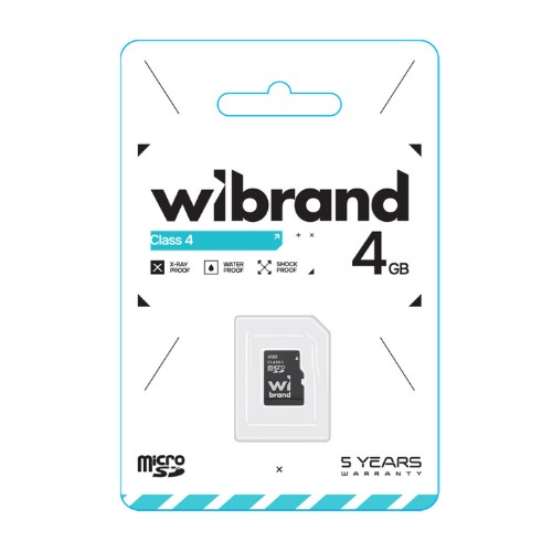 Карта пам'яті microSDHC 4Гб Сlass 4 Wibrand Житомир