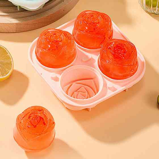 Молд силиконовый розы 5 см персиково-белый Киев