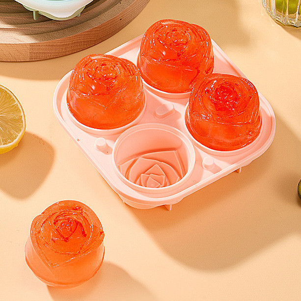 Молд силиконовый розы 5 см персиково-белый Киев - изображение 5