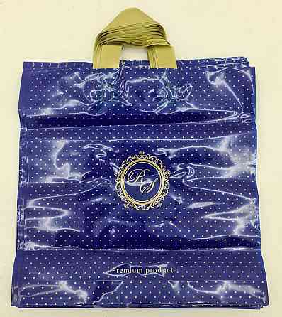 Пакет с петлевой ручкой 40*40 Лилия премиум синий (25 шт) Харьков