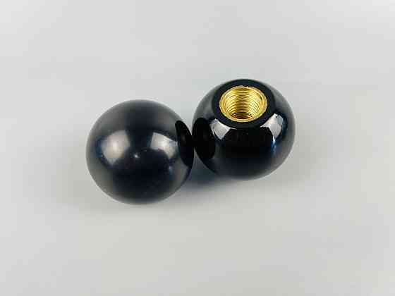 Наконечник важеля універсальний М12, D50 (шар чорний), латунна втулка різь внутрішня М12 Мукачево