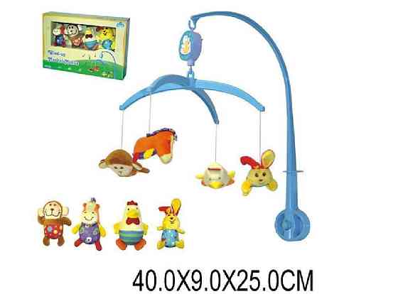 Мобиль 81351 (1211601) (12шт) мягкие игрушки, муз.в кор. 40*25*9см, шт Київ