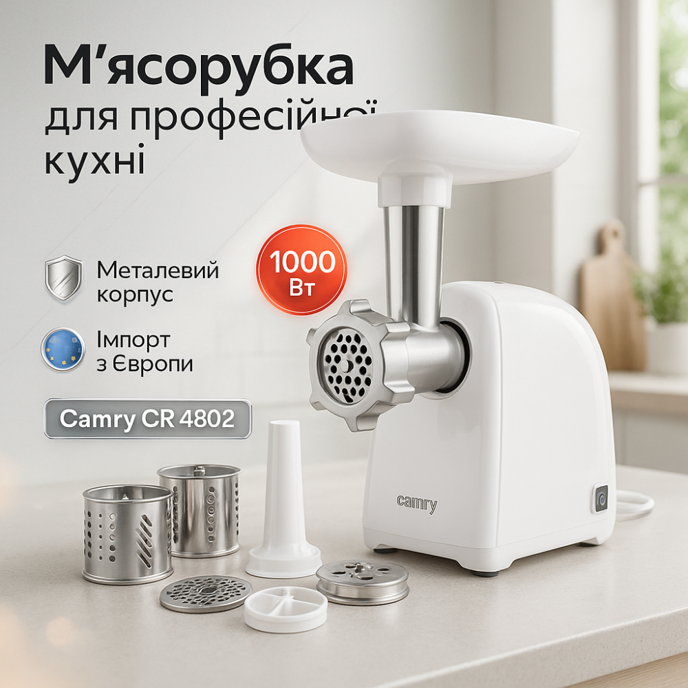 Потужна м'ясорубка багатофункціональна 2 швидкості, Електром'ясорубки для дому для бару CQ-81 Львів - фото 13