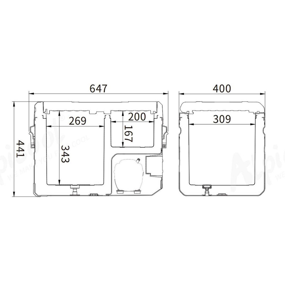 Компрессорный автохолодильник Alpicool TW35 37 л. двухкамерный -20 ℃12, 24, 220 В Киев - изображение 7